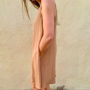 WITH POCKETS 💕 Tan paper bag dress